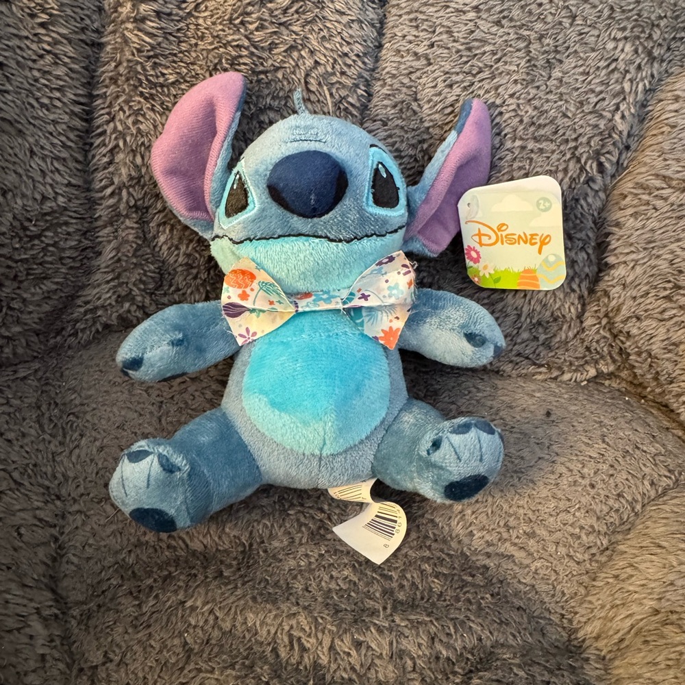 NWT 6” Disney Easter Stitch Plush with Blue and Purple Accents